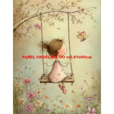 Látkový panel  kolekce DĚTSKÝ DREAMY  SVĚT  606-56