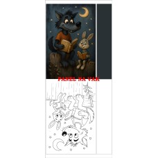 Látkový panel na vak - kolekce POHÁDKOVÉ OMALOVÁNKY 607-1 Látkový panel na vak - kolekce POHÁDKOVÉ OMALOVÁNKY 607-1