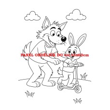 Látkový panel kolekce POHÁDKOVÉ OMALOVÁNKY 607-10 Látkový panel kolekce POHÁDKOVÉ OMALOVÁNKY 607-10