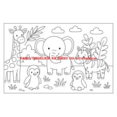 Látkový panel kolekce OMALOVÁNKY 607-115 Látkový panel kolekce OMALOVÁNKY 607-115