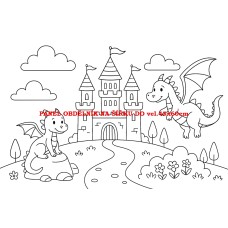 Látkový panel kolekce OMALOVÁNKY 607-118 Látkový panel kolekce OMALOVÁNKY 607-118