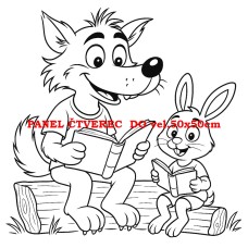 Látkový panel kolekce POHÁDKOVÉ OMALOVÁNKY 607-13 Látkový panel kolekce POHÁDKOVÉ OMALOVÁNKY 607-13