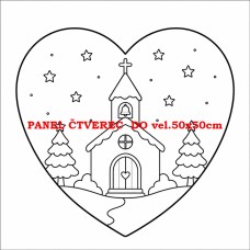 Látkový panel kolekce VÁNOČNÍ OMALOVÁNKY 607-134