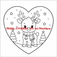 Látkový panel kolekce VÁNOČNÍ OMALOVÁNKY 607-144