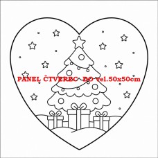 Látkový panel kolekce VÁNOČNÍ OMALOVÁNKY 607-145