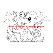 Látkový panel kolekce POHÁDKOVÉ OMALOVÁNKY 607-17 Látkový panel kolekce POHÁDKOVÉ OMALOVÁNKY 607-17