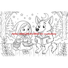 Látkový panel kolekce POHÁDKOVÉ OMALOVÁNKY 607-22 Látkový panel kolekce POHÁDKOVÉ OMALOVÁNKY 607-22