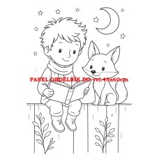 Látkový panel kolekce POHÁDKOVÉ OMALOVÁNKY 607-33 Látkový panel kolekce POHÁDKOVÉ OMALOVÁNKY 607-33