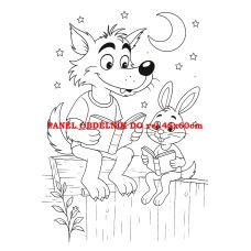 Látkový panel kolekce POHÁDKOVÉ OMALOVÁNKY 607-5 Látkový panel kolekce POHÁDKOVÉ OMALOVÁNKY 607-5