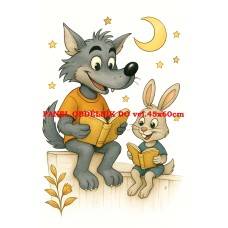 Látkový panel kolekce POHÁDKOVÉ OMALOVÁNKY 607-52 Látkový panel kolekce POHÁDKOVÉ OMALOVÁNKY 607-52