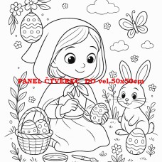 Látkový panel kolekce POHÁDKOVÉ OMALOVÁNKY 607-56 Látkový panel kolekce POHÁDKOVÉ OMALOVÁNKY 607-56