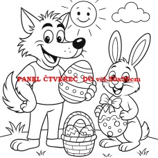 Látkový panel kolekce POHÁDKOVÉ OMALOVÁNKY 607-57 Látkový panel kolekce POHÁDKOVÉ OMALOVÁNKY 607-57