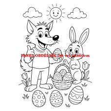 Látkový panel kolekce POHÁDKOVÉ OMALOVÁNKY 607-59 Látkový panel kolekce POHÁDKOVÉ OMALOVÁNKY 607-59