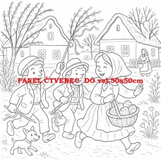 Látkový panel kolekce POHÁDKOVÉ OMALOVÁNKY 607-66 Látkový panel kolekce POHÁDKOVÉ OMALOVÁNKY 607-66