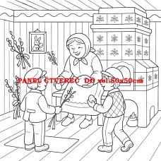 Látkový panel kolekce POHÁDKOVÉ OMALOVÁNKY 607-72 Látkový panel kolekce POHÁDKOVÉ OMALOVÁNKY 607-72