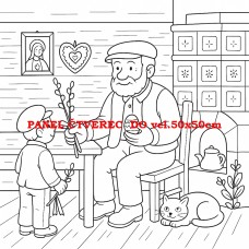 Látkový panel kolekce POHÁDKOVÉ OMALOVÁNKY 607-74 Látkový panel kolekce POHÁDKOVÉ OMALOVÁNKY 607-74