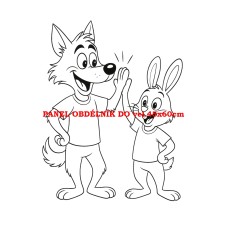 Látkový panel kolekce POHÁDKOVÉ OMALOVÁNKY 607-8 Látkový panel kolekce POHÁDKOVÉ OMALOVÁNKY 607-8