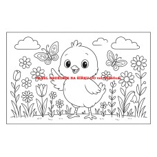 Látkový panel kolekce OMALOVÁNKY 607-84 Látkový panel kolekce OMALOVÁNKY 607-84