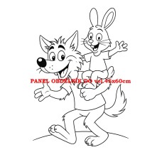 Látkový panel kolekce POHÁDKOVÉ OMALOVÁNKY 607-9 Látkový panel kolekce POHÁDKOVÉ OMALOVÁNKY 607-9