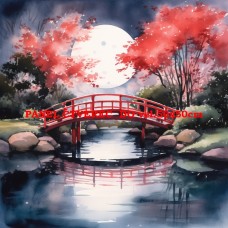 Látkový panel - kolekce JAPONSKÁ ZAHRADA 610-14 Látkový panel - kolekce JAPONSKÁ ZAHRADA 610-14