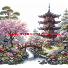 Látkový panel - kolekce JAPONSKÁ ZAHRADA 610-17 Látkový panel - kolekce JAPONSKÁ ZAHRADA 610-17