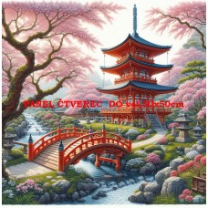 Látkový panel - kolekce JAPONSKÁ ZAHRADA 610-19 Látkový panel - kolekce JAPONSKÁ ZAHRADA 610-19