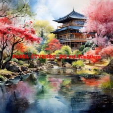 Látkový panel - kolekce JAPONSKÁ ZAHRADA 610-22 Látkový panel - kolekce JAPONSKÁ ZAHRADA 610-22