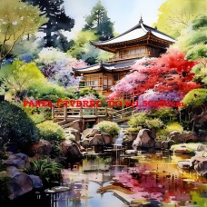 Látkový panel - kolekce JAPONSKÁ ZAHRADA 610-27 Látkový panel - kolekce JAPONSKÁ ZAHRADA 610-27