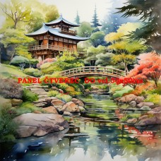 Látkový panel - kolekce JAPONSKÁ ZAHRADA 610-30