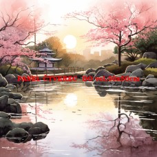 Látkový panel - kolekce JAPONSKÁ ZAHRADA 610-31