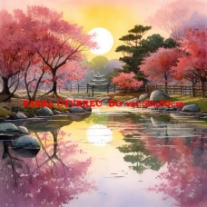 Látkový panel - kolekce JAPONSKÁ ZAHRADA 610-34