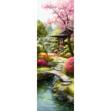 Látkový panel na záložku kolekce JAPONSKÁ ZAHRADA 610-38 Látkový panel na záložku kolekce JAPONSKÁ ZAHRADA 610-38