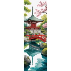 Látkový panel na záložku kolekce JAPONSKÁ ZAHRADA 610-46 Látkový panel na záložku kolekce JAPONSKÁ ZAHRADA 610-46