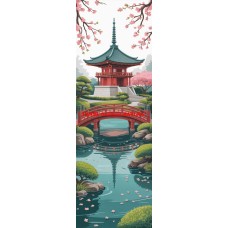 Látkový panel na záložku kolekce JAPONSKÁ ZAHRADA 610-48 Látkový panel na záložku kolekce JAPONSKÁ ZAHRADA 610-48