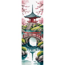 Látkový panel na záložku kolekce JAPONSKÁ ZAHRADA 610-49 Látkový panel na záložku kolekce JAPONSKÁ ZAHRADA 610-49