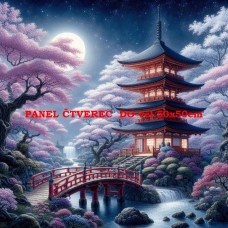 Látkový panel - kolekce JAPONSKÁ ZAHRADA 610-5 Látkový panel - kolekce JAPONSKÁ ZAHRADA 610-5