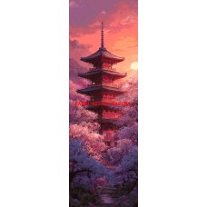 Látkový panel na záložku kolekce JAPONSKÁ ZAHRADA 610-52 Látkový panel na záložku kolekce JAPONSKÁ ZAHRADA 610-52