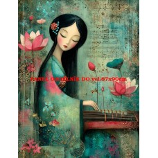 Látkový panel kolekce JAPONSKÁ ZAHRADA 610-59 Látkový panel kolekce JAPONSKÁ ZAHRADA 610-59