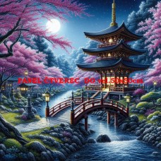 Látkový panel - kolekce JAPONSKÁ ZAHRADA 610-7 Látkový panel - kolekce JAPONSKÁ ZAHRADA 610-7