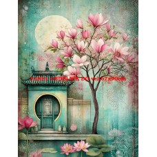 Látkový panel kolekce JAPONSKÁ ZAHRADA 610-74