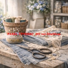 Látkový panel  kolekce DENIM  GARDEN – SHABBY  COTTAGE  614-475