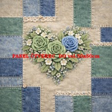 Látkový panel  kolekce DENIM  GARDEN – SHABBY  COTTAGE  614-503