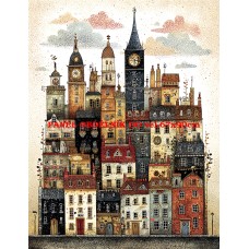 Látkový panel  kolekce  ROZTOMILÝ LONDÝN  617-34