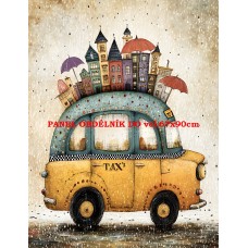 Látkový panel  kolekce  ROZTOMILÝ LONDÝN  617-42