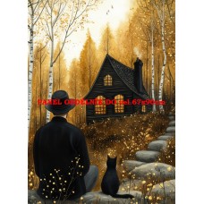 Látkový panel  kolekce KOČIČÍ  SVĚT  618-49