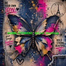 Látkový panel kolekce DENIM POP ART GRAFFITI 619-120 Látkový panel kolekce DENIM POP ART GRAFFITI 619-120