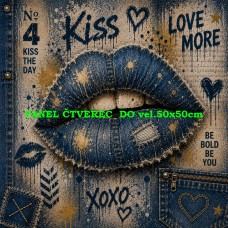 Látkový panel kolekce DENIM POP ART GRAFFITI 619-99 Látkový panel kolekce DENIM POP ART GRAFFITI 619-99