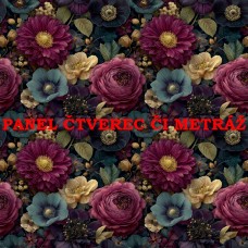 Látkový panel  či metráž kolekce MIDNIGHT GARDEN 621-1