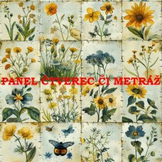 Látkový panel  či metráž kolekce QUILTED MEADOW  621-44