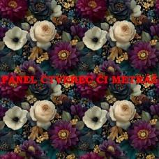 Látkový panel  či metráž kolekce MIDNIGHT GARDEN 621-6